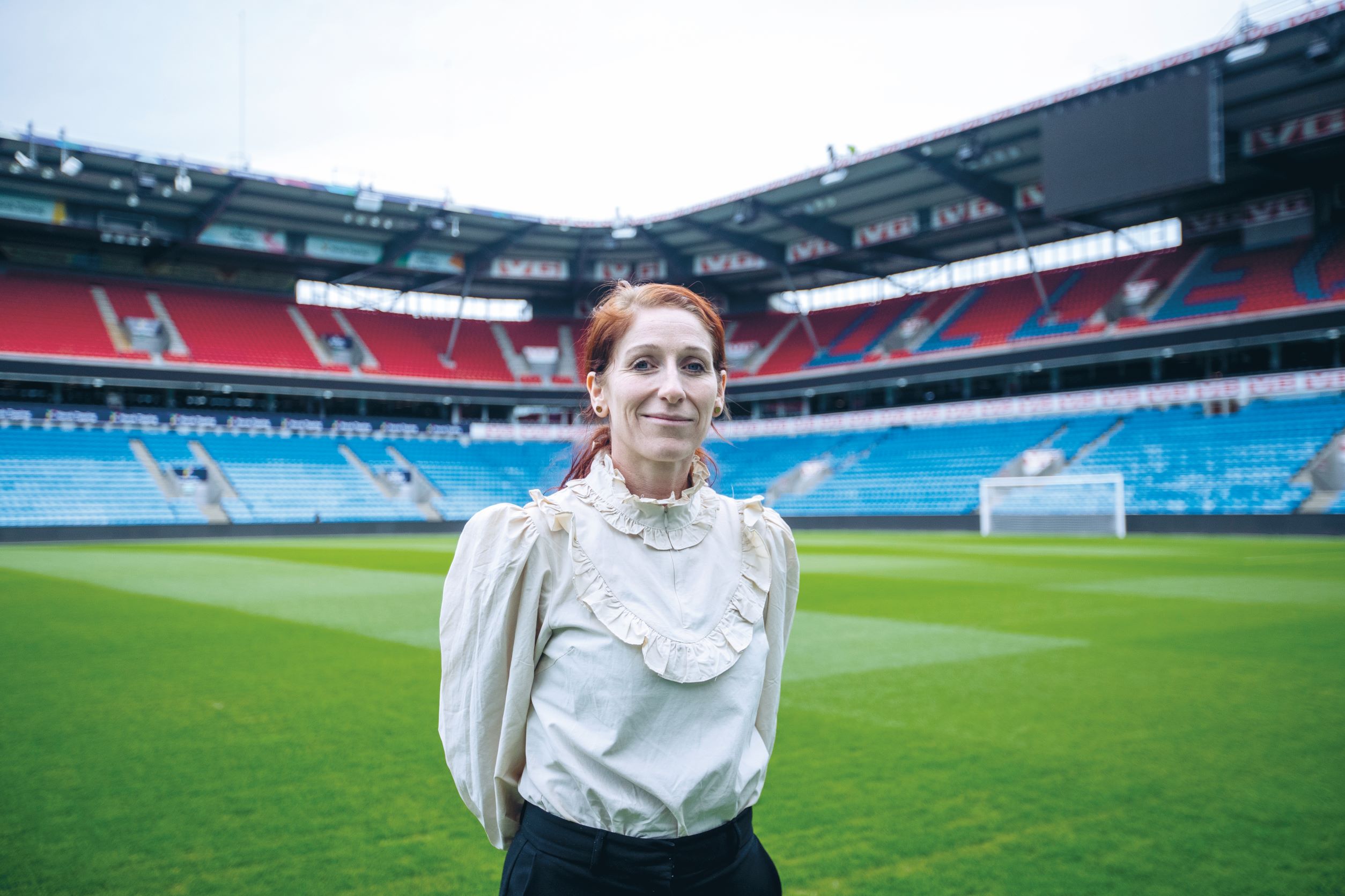 Fotballpresident Lise Klaveness på Ullevål Stadion. 
(Foto: Javad Parsa / NTB)