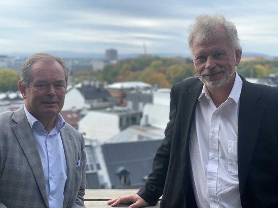 F.v. Knut Brundtland og Odd Storm-Paulsen. (Foto: Ole-Martin Gangnes)