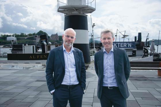 F.v. Asle Bjelland og Amund Noss er advokater i CMS Kluge. Foto: Tore Letvik
