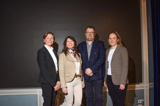 F.v. Anne Lindeberg, Marianne Børseth Steensby, Kjetil Bruland Sørensen og Elisabeth Bru 