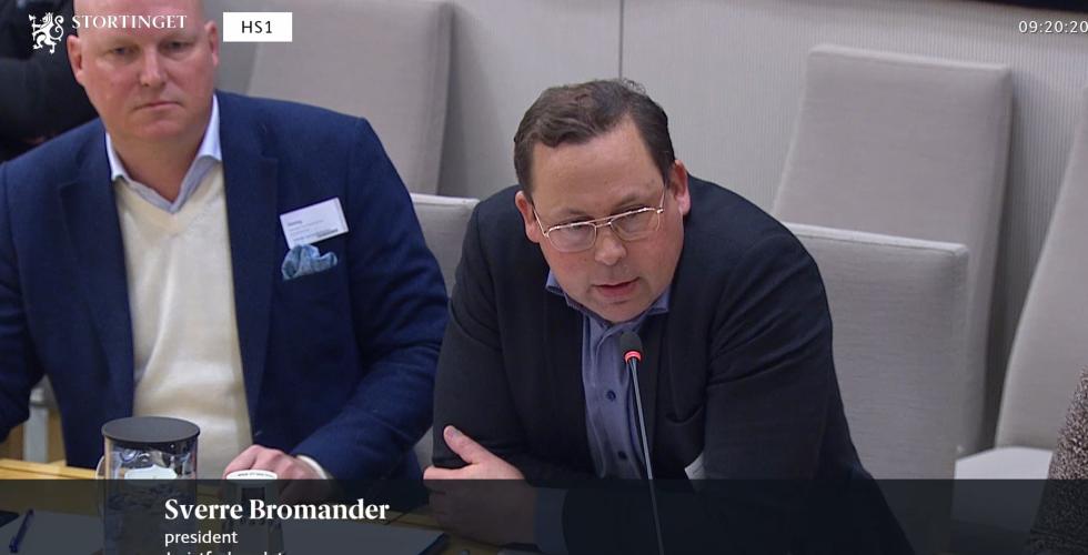 F.v. Anders Schrøder Amundsen og Sverre Bromander (Stortinget Nett-TV)
