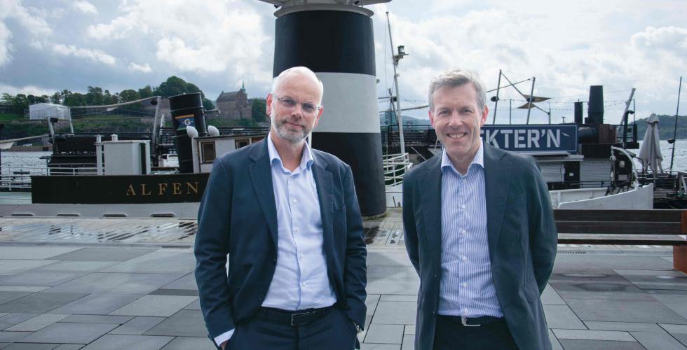 F.v. Asle Bjelland og Amund Noss er advokater i CMS Kluge. Foto: Tore Letvik
