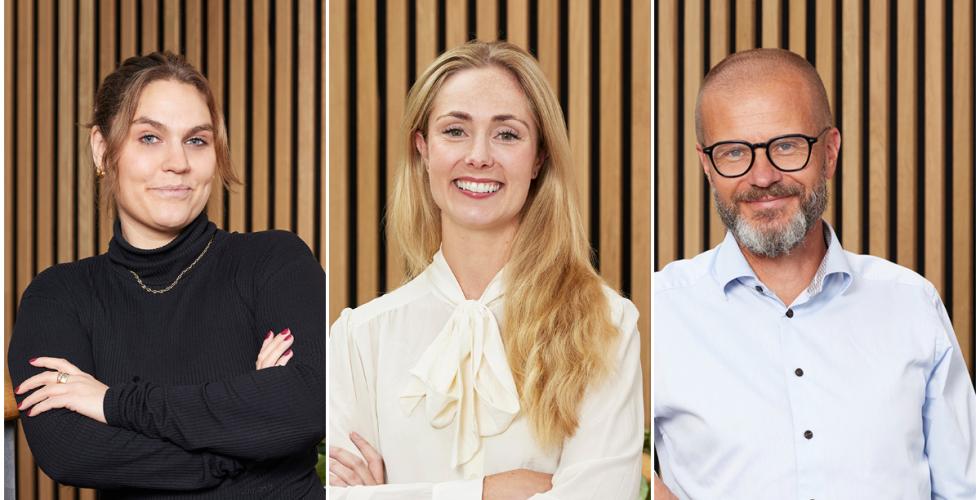 Kristine Martinsen, Nina Lindø Irgens og Dag Are Børresen (Foto: HELP Forsikring)