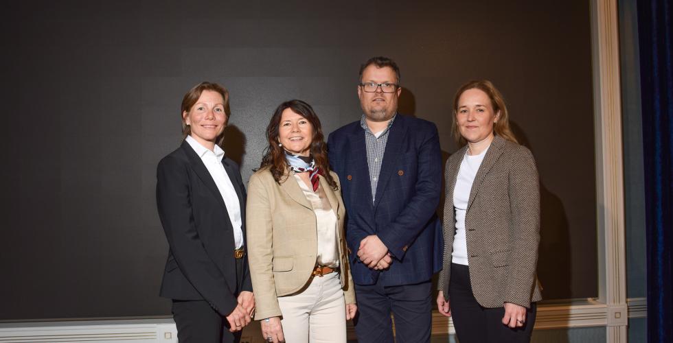 F.v. Anne Lindeberg, Marianne Børseth Steensby, Kjetil Bruland Sørensen og Elisabeth Bru 