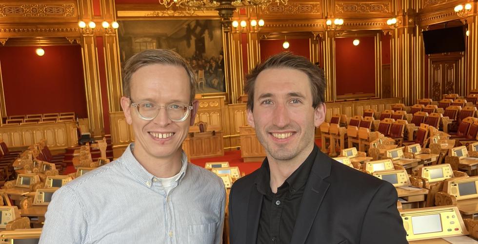 F.v. Hallvard Øren og Håvard Arctander Rosenlund (Foto: Juristforbundet)