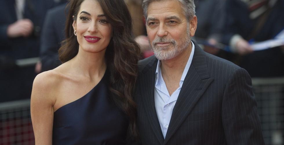 Amal og George Clooney (Foto: Mirrorpix/Mega)